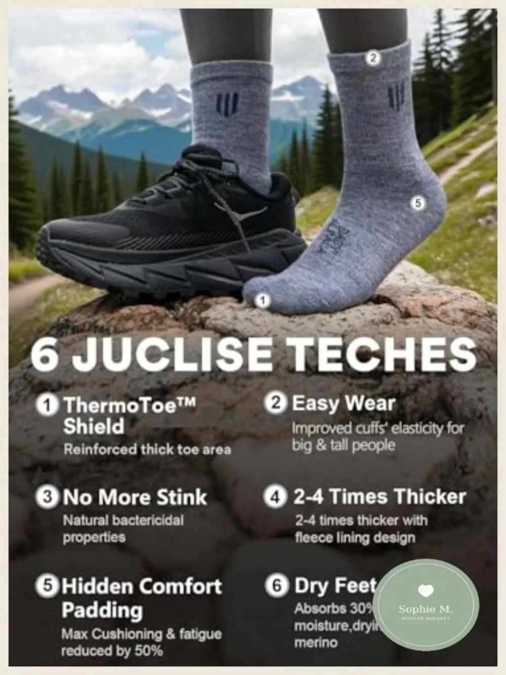 Alpaca Wool Lightweight Micro Crew Socks Moisture Wicking Anti-blister Cushioned